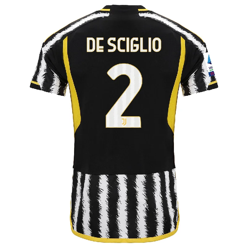 Men's Custom - Embroidered Volleyball Jerseys for Team Uniforms or Personalized Gearadidas De Sciglio Juventus Home Jersey w/ Serie A Patch 23/24 (Black/White) Men's Custom - Embroidered Volleyball Jerseys for Team Uniforms or Personalized Gearadidas De Sciglio Juventus Home Jersey w/ Serie A Patch 23/24 (Black/White)