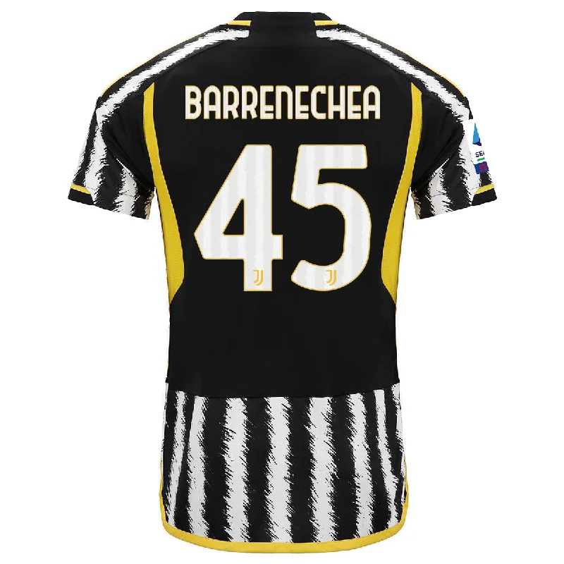 Men's Retro Hockey Jerseys with Classic Stripes and Logos for a Nostalgic Hockey Aestheticadidas Barrenechea Juventus Home Jersey w/ Serie A Patch 23/24 (Black/White) Men's Retro Hockey Jerseys with Classic Stripes and Logos for a Nostalgic Hockey Aestheticadidas Barrenechea Juventus Home Jersey w/ Serie A Patch 23/24 (Black/White)