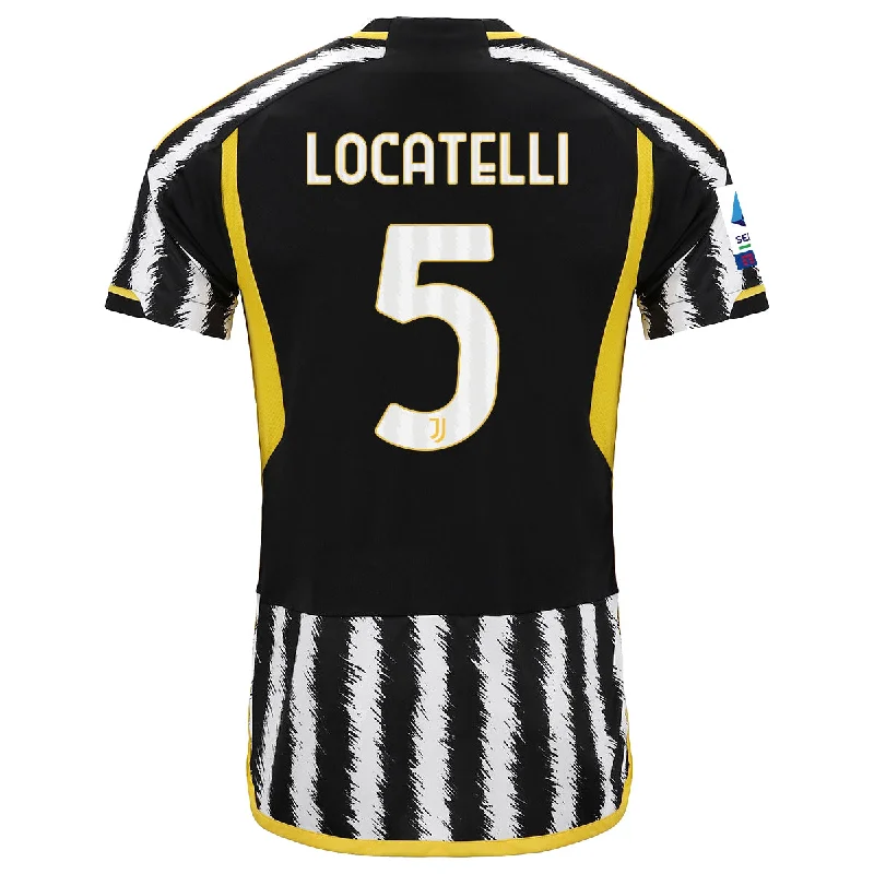 Men's Retro Soccer Jerseys of Famous Clubs from the 90s for Nostalgic Football Enthusiastsadidas Locatelli Juventus Home Jersey w/ Serie A Patch 23/24 (Black/White) Men's Retro Soccer Jerseys of Famous Clubs from the 90s for Nostalgic Football Enthusiastsadidas Locatelli Juventus Home Jersey w/ Serie A Patch 23/24 (Black/White)