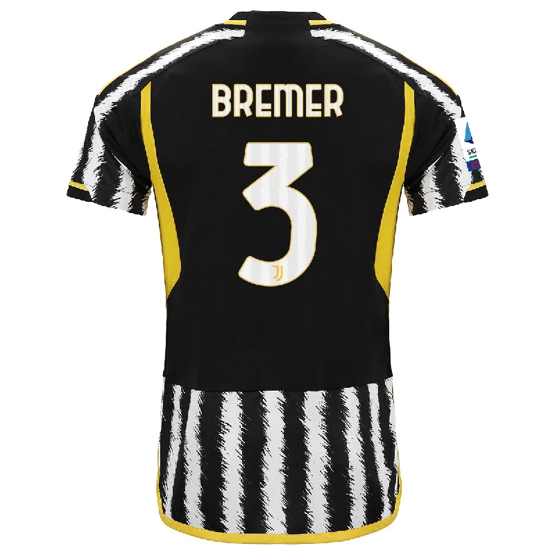 Men's Retro Hockey Jerseys with Classic Stripes and Logos for a Nostalgic Hockey Aestheticadidas Bremer Juventus Home Jersey w/ Serie A Patch 23/24 (Black/White) Men's Retro Hockey Jerseys with Classic Stripes and Logos for a Nostalgic Hockey Aestheticadidas Bremer Juventus Home Jersey w/ Serie A Patch 23/24 (Black/White)