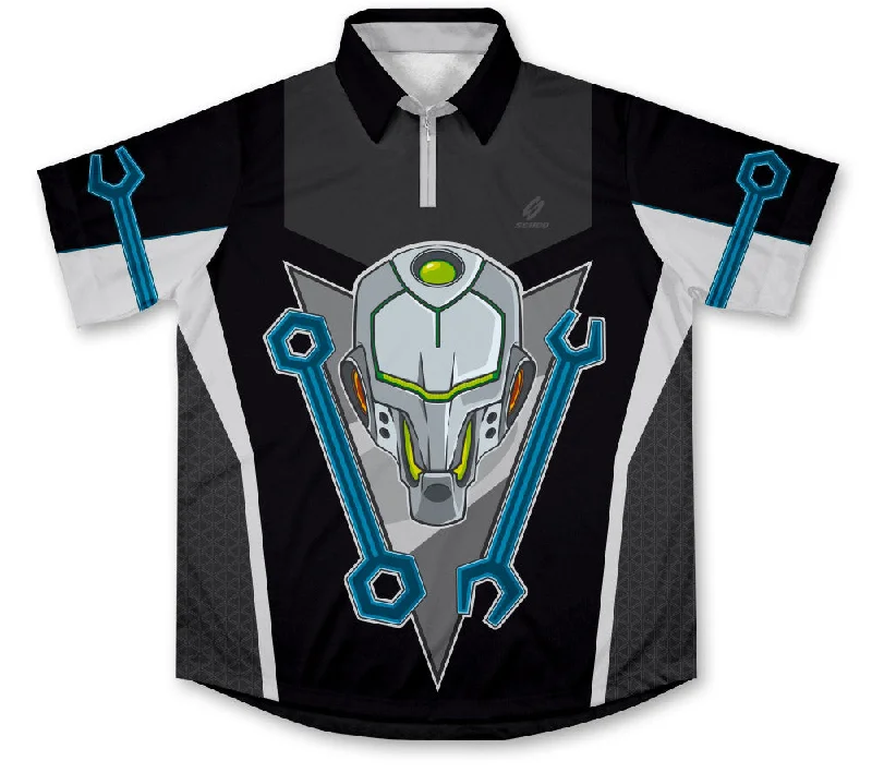 Men's Moisture - Wicking Golf Jerseys with UV Protection for Comfortable Rounds on the CourseCyber Mechanic Pit Crew Jersey Men's Moisture - Wicking Golf Jerseys with UV Protection for Comfortable Rounds on the CourseCyber Mechanic Pit Crew Jersey