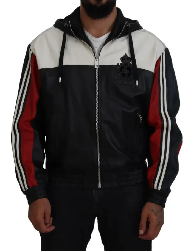 Fleece - lined men jackets for cold - weather commutingDolce & Gabbana Leather Hooded Blouson Coat Men's Jacket (Pre-Owned) Fleece - lined men jackets for cold - weather commutingDolce & Gabbana Leather Hooded Blouson Coat Men's Jacket (Pre-Owned)