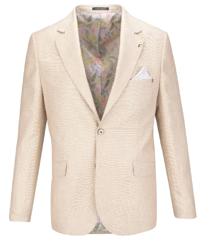 Men's Lightweight Linen - Blend Blazer in Beige for a Casual and Comfortable Summer EnsembleGuide London Lightweight Linen Blend Blazer Tan Men's Lightweight Linen - Blend Blazer in Beige for a Casual and Comfortable Summer EnsembleGuide London Lightweight Linen Blend Blazer Tan