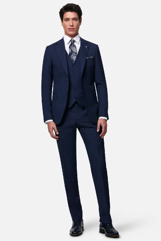 Men's Metallic - Trimmed Blazer in Silver for a Glamorous and Eye - Catching Party AttireJames Navy Men's Metallic - Trimmed Blazer in Silver for a Glamorous and Eye - Catching Party AttireJames Navy