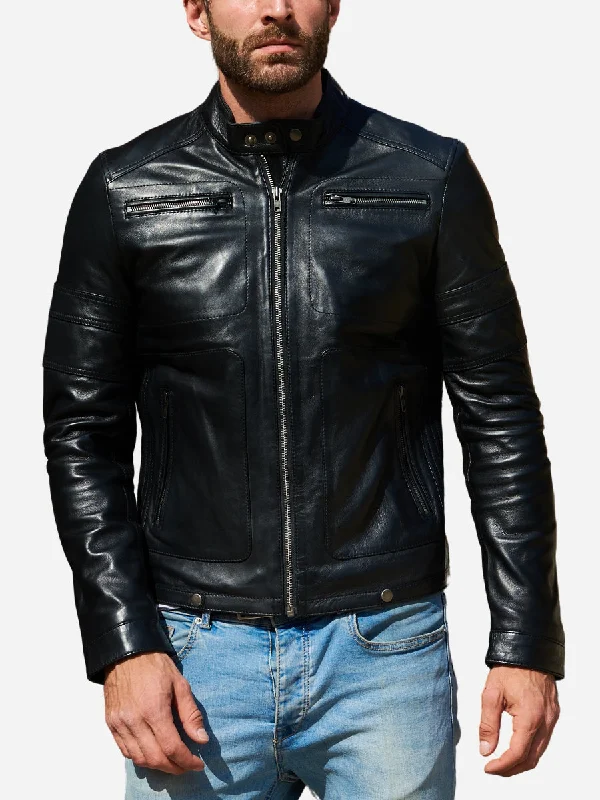 Tailored men jackets to pair with formal trousers for business meetingsJayden Black Vintage Leather Biker Jacket Tailored men jackets to pair with formal trousers for business meetingsJayden Black Vintage Leather Biker Jacket