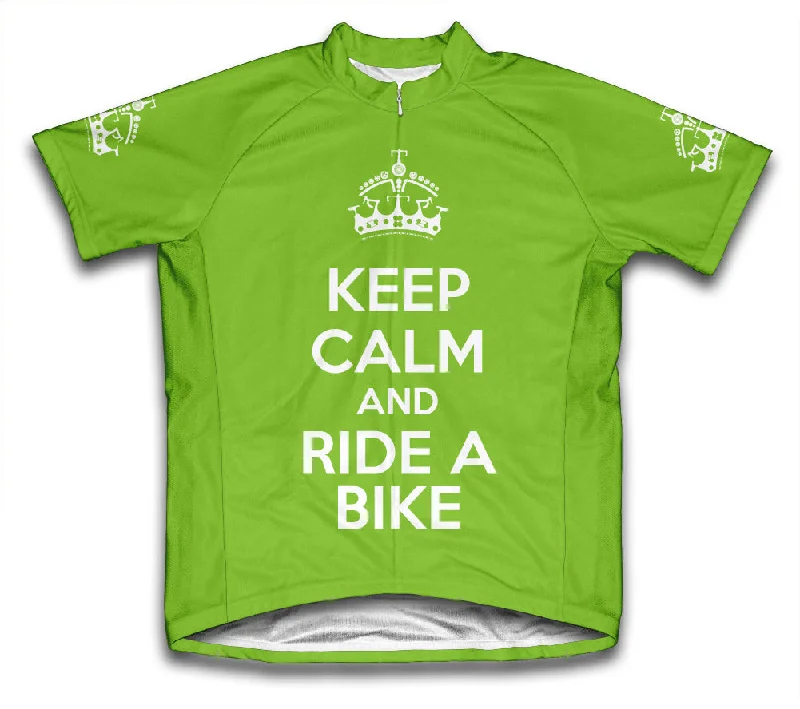 Men's Authentic Soccer Jerseys of National Teams for International Football EventsKeep Calm and Ride a Bike Green Neon Cycling Jersey Men's Authentic Soccer Jerseys of National Teams for International Football EventsKeep Calm and Ride a Bike Green Neon Cycling Jersey