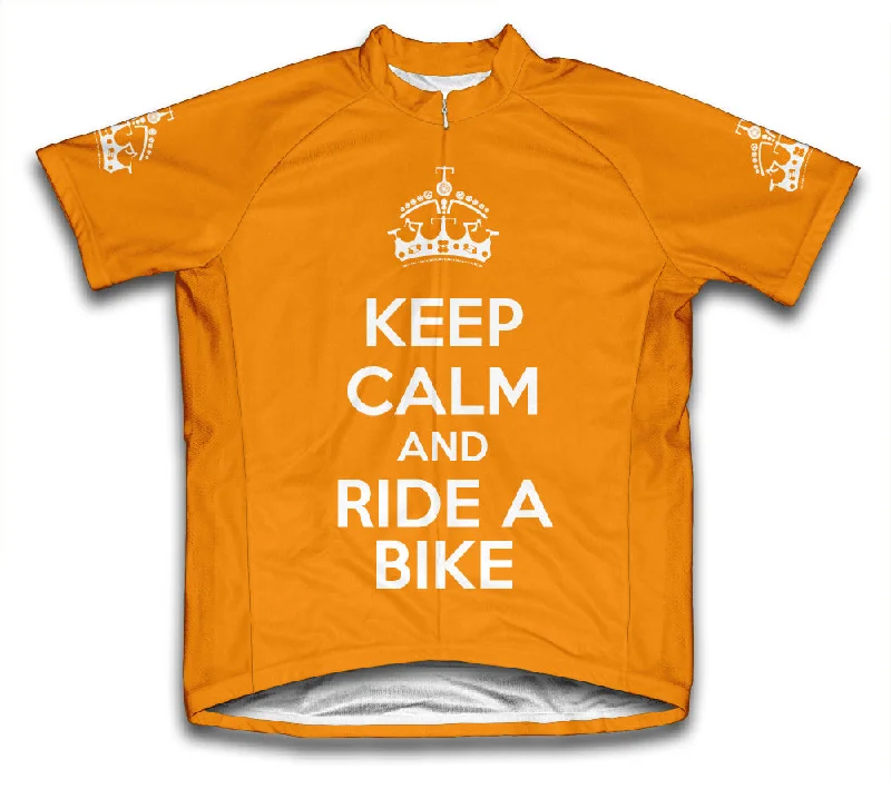Men's Authentic Soccer Jerseys of National Teams for International Football EventsKeep Calm and Ride a Bike Orange Cycling Jersey Men's Authentic Soccer Jerseys of National Teams for International Football EventsKeep Calm and Ride a Bike Orange Cycling Jersey