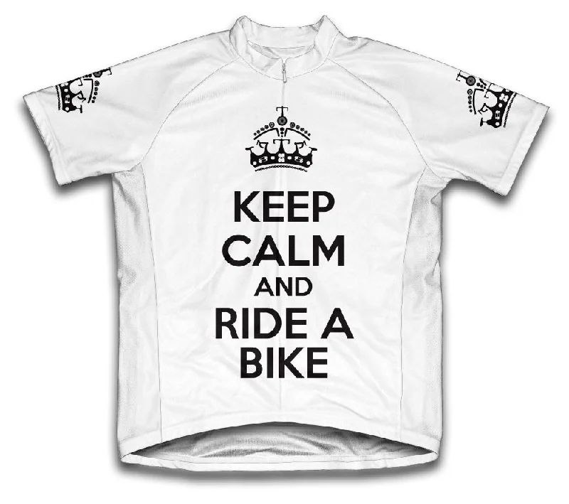 Men's Authentic Soccer Jerseys of National Teams for International Football EventsKeep Calm and Ride a Bike White Cycling Jersey Men's Authentic Soccer Jerseys of National Teams for International Football EventsKeep Calm and Ride a Bike White Cycling Jersey