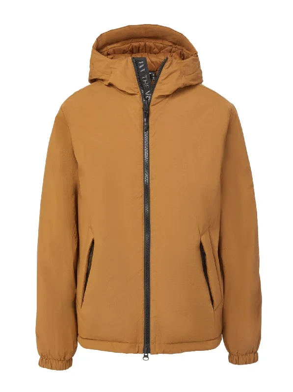 Men jackets with a built - in hood that can be stowed away when not in useLight Hooded Jacket - Sand