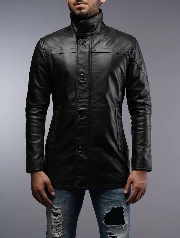 Embroidered men jackets with intricate floral designs for a unique aestheticMen's Black Car Coat Leather Jacket Embroidered men jackets with intricate floral designs for a unique aestheticMen's Black Car Coat Leather Jacket