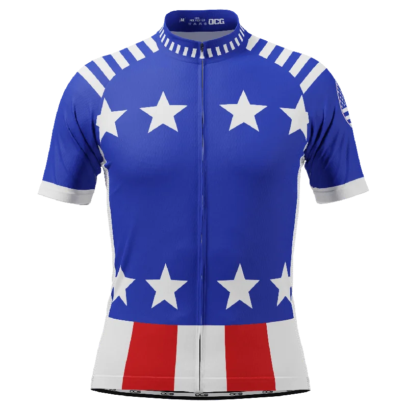 Men's Custom - Embroidered Volleyball Jerseys for Team Uniforms or Personalized GearMen's Blue Americas Short Sleeve Cycling Jersey Men's Custom - Embroidered Volleyball Jerseys for Team Uniforms or Personalized GearMen's Blue Americas Short Sleeve Cycling Jersey