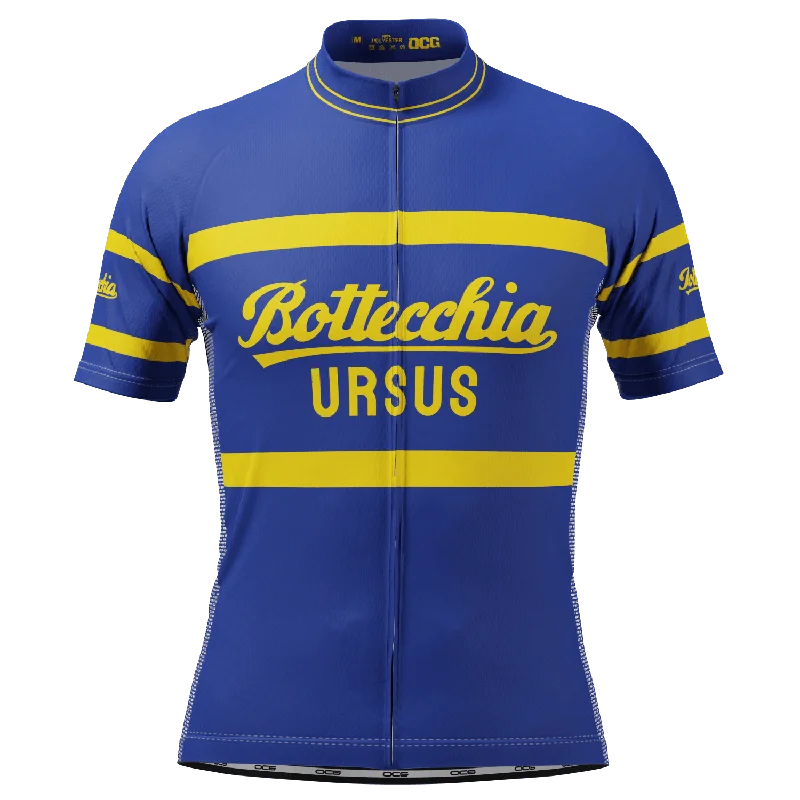Men's Breathable Polyester Running Jerseys in Bright Neon Colors for High - Visibility WorkoutsMen's Bottecchia Ursus Short Sleeve Cycling Jersey