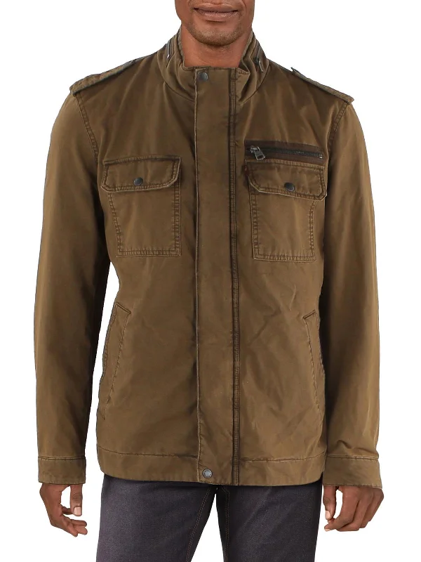Windbreaker men jackets with UV protection for outdoor activitiesMens Cotton Heavy Utility Jacket Windbreaker men jackets with UV protection for outdoor activitiesMens Cotton Heavy Utility Jacket