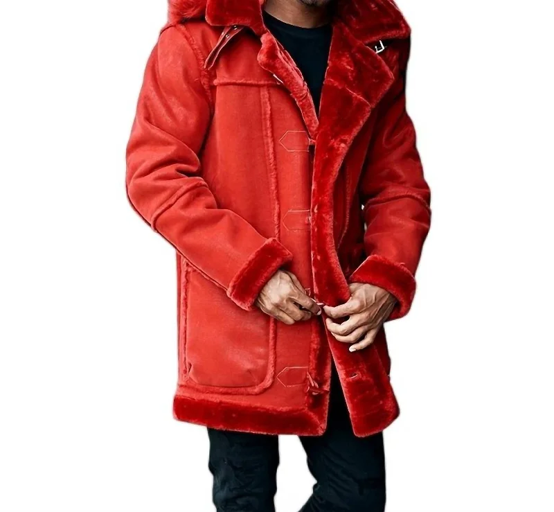 Windbreaker men jackets with UV protection for outdoor activitiesMen's Denali Shearling Jacket In Red Windbreaker men jackets with UV protection for outdoor activitiesMen's Denali Shearling Jacket In Red