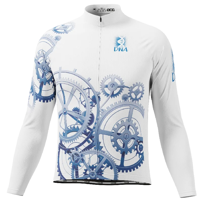 Men's Breathable Polyester Running Jerseys in Bright Neon Colors for High - Visibility WorkoutsMen's DNA White Long Sleeve Cycling Jersey Men's Breathable Polyester Running Jerseys in Bright Neon Colors for High - Visibility WorkoutsMen's DNA White Long Sleeve Cycling Jersey