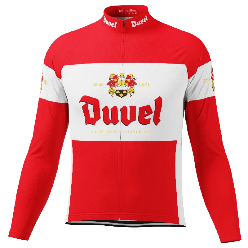 Men's Custom - Embroidered Volleyball Jerseys for Team Uniforms or Personalized GearMen's Duvel Red Retro Long Sleeve Cycling Jersey Men's Custom - Embroidered Volleyball Jerseys for Team Uniforms or Personalized GearMen's Duvel Red Retro Long Sleeve Cycling Jersey