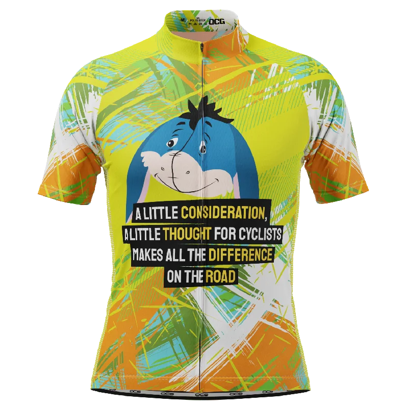 Men's Custom - Printed Baseball Jerseys with Player Names and Numbers for Personalized StyleMen's Eeyore On The Road Short Sleeve Cycling Jersey