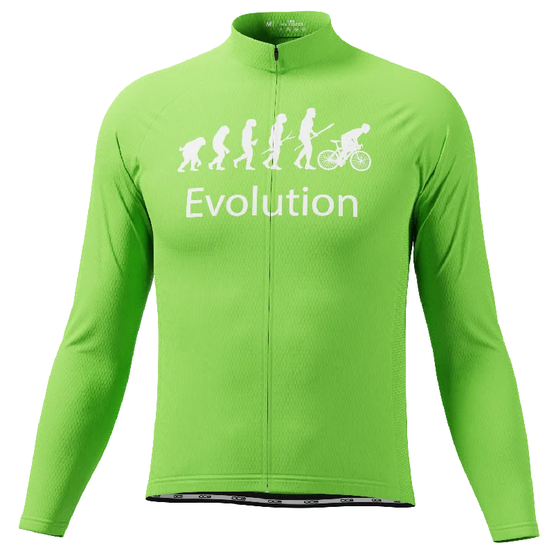 Men's Moisture - Wicking Golf Jerseys with UV Protection for Comfortable Rounds on the CourseMen's Evolution of Man in Green Long Sleeve Cycling Jersey Men's Moisture - Wicking Golf Jerseys with UV Protection for Comfortable Rounds on the CourseMen's Evolution of Man in Green Long Sleeve Cycling Jersey