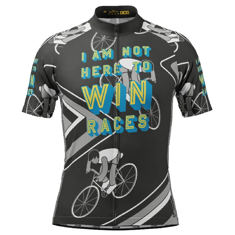 Men's Sustainable Organic Cotton Rugby Jerseys for Eco - Conscious Sports EnthusiastsMen's I am Not Here To Win Races Short Sleeve Cycling Jersey Men's Sustainable Organic Cotton Rugby Jerseys for Eco - Conscious Sports EnthusiastsMen's I am Not Here To Win Races Short Sleeve Cycling Jersey