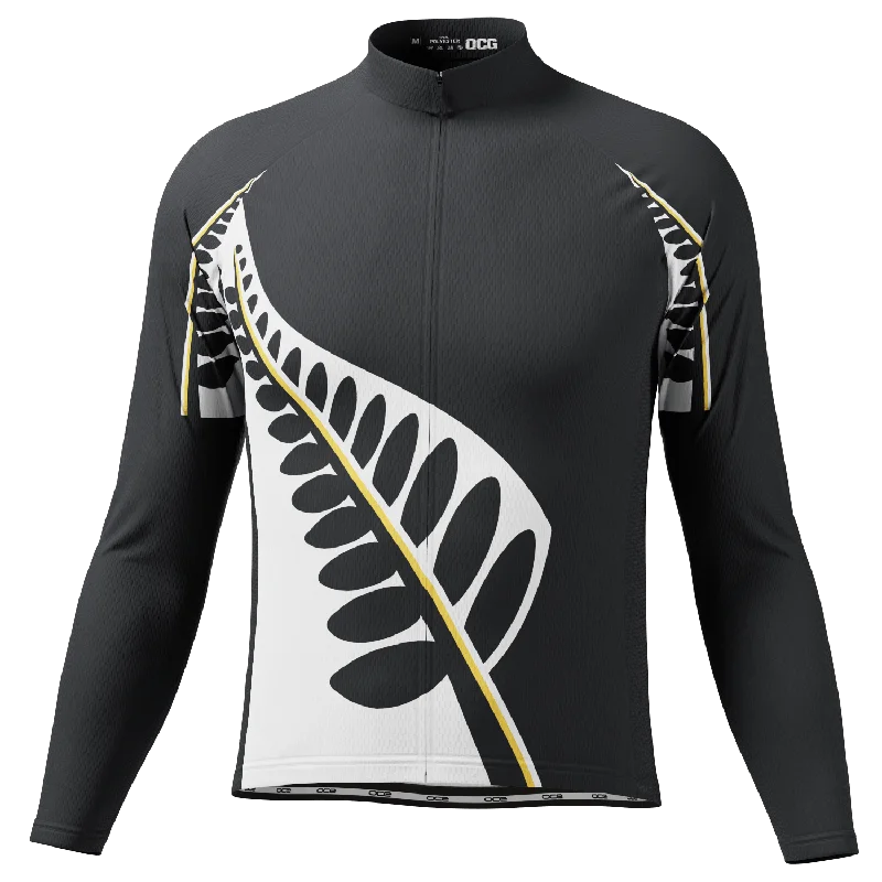 Men's Custom - Printed Baseball Jerseys with Player Names and Numbers for Personalized StyleMen's New Zealand Silver Fern Long Sleeve Cycling Jersey Men's Custom - Printed Baseball Jerseys with Player Names and Numbers for Personalized StyleMen's New Zealand Silver Fern Long Sleeve Cycling Jersey