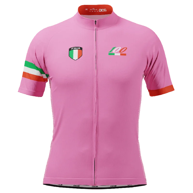 Men's Custom - Printed Baseball Jerseys with Player Names and Numbers for Personalized StyleMen's Pink 100 Giro d'Italia Short Sleeve Cycling Jersey Men's Custom - Printed Baseball Jerseys with Player Names and Numbers for Personalized StyleMen's Pink 100 Giro d'Italia Short Sleeve Cycling Jersey