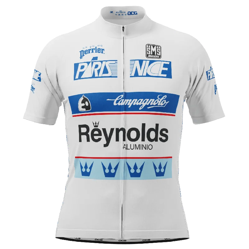 Men's Football Jerseys with Embroidered Club Badges for a Premium and Authentic AppealMen's Retro 1989 Miguel Indurain Paris Nice Leaders Short Sleeve Cycling Jersey Men's Football Jerseys with Embroidered Club Badges for a Premium and Authentic AppealMen's Retro 1989 Miguel Indurain Paris Nice Leaders Short Sleeve Cycling Jersey