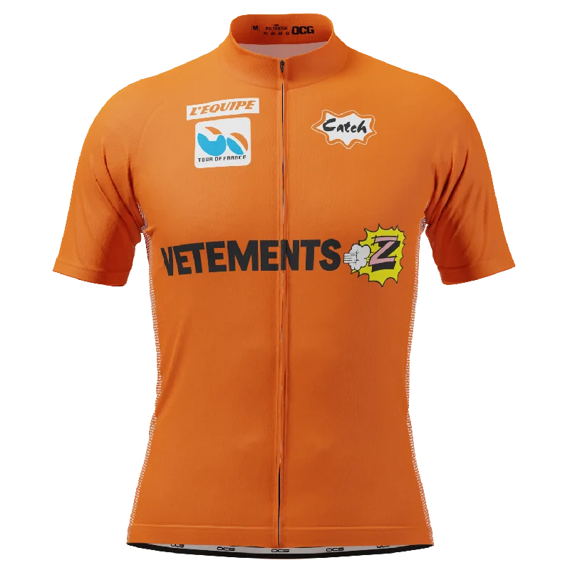 Men's Sustainable Organic Cotton Rugby Jerseys for Eco - Conscious Sports EnthusiastsMen's Retro Vetements Team Z Orange Short Sleeve Cycling Jersey Men's Sustainable Organic Cotton Rugby Jerseys for Eco - Conscious Sports EnthusiastsMen's Retro Vetements Team Z Orange Short Sleeve Cycling Jersey