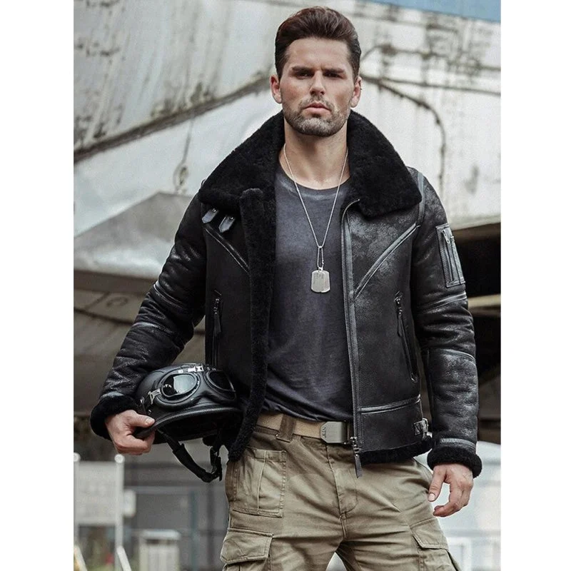 Embroidered men jackets with intricate floral designs for a unique aestheticMen's Sheepskin Leather Fur Zippers Pockets Flight Aviator Winter Jacket Embroidered men jackets with intricate floral designs for a unique aestheticMen's Sheepskin Leather Fur Zippers Pockets Flight Aviator Winter Jacket