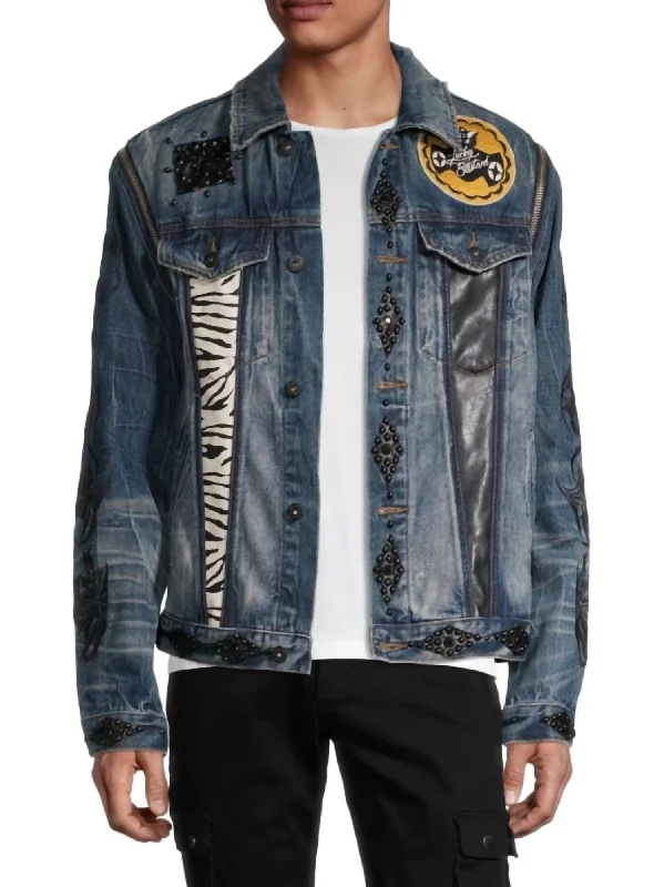 Men jackets with a hidden interior pocket for secure storageMen's Type Ii Jacket With Zip Up Sleeves In Omega Men jackets with a hidden interior pocket for secure storageMen's Type Ii Jacket With Zip Up Sleeves In Omega