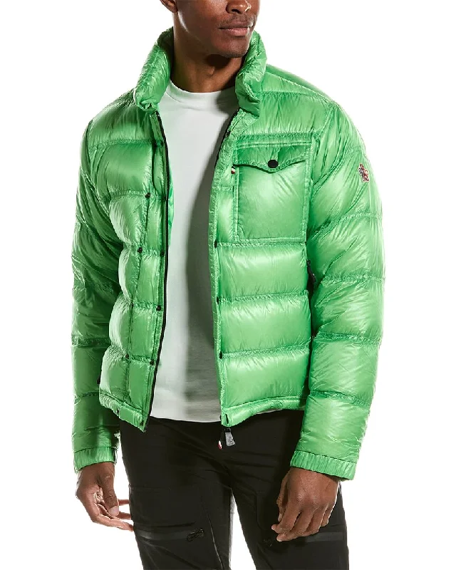 Slim - fit leather men jackets with a distressed finish for a rugged lookMoncler Raffort Jacket Slim - fit leather men jackets with a distressed finish for a rugged lookMoncler Raffort Jacket