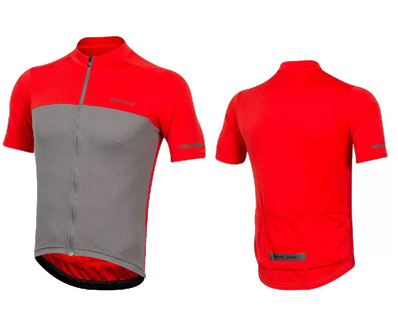 Men's Sustainable Organic Cotton Rugby Jerseys for Eco - Conscious Sports EnthusiastsPearl Izumi Charge Short Sleeve Road Jersey - Torch Red-Smoked Pearl Men's Sustainable Organic Cotton Rugby Jerseys for Eco - Conscious Sports EnthusiastsPearl Izumi Charge Short Sleeve Road Jersey - Torch Red-Smoked Pearl