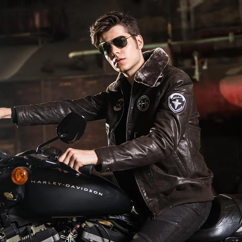 Tailored men jackets to pair with formal trousers for business meetingsPigskin Genuine Leather Air Force Slim Flight Jackets for Men Tailored men jackets to pair with formal trousers for business meetingsPigskin Genuine Leather Air Force Slim Flight Jackets for Men