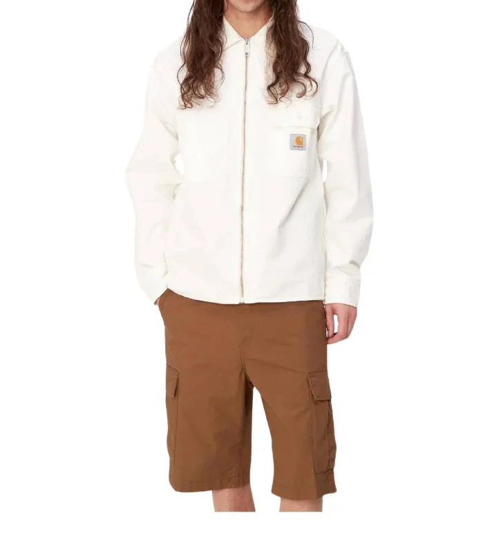 Men jackets with a media - friendly pocket for easy access to gadgetsRainer Shirt Jacket In White Men jackets with a media - friendly pocket for easy access to gadgetsRainer Shirt Jacket In White