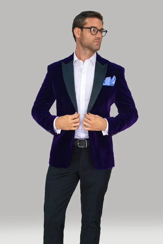 Men's Slim Fit Plaid Blazer in Red and Black for a Festive and Fashionable Holiday LookRosa Lilac Blazer Men's Slim Fit Plaid Blazer in Red and Black for a Festive and Fashionable Holiday LookRosa Lilac Blazer