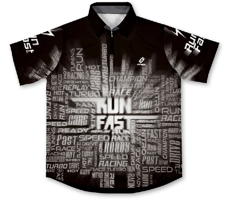 Men's Breathable Polyester Running Jerseys in Bright Neon Colors for High - Visibility WorkoutsRun Fast Pit Crew Racing Shirt Jersey Men's Breathable Polyester Running Jerseys in Bright Neon Colors for High - Visibility WorkoutsRun Fast Pit Crew Racing Shirt Jersey