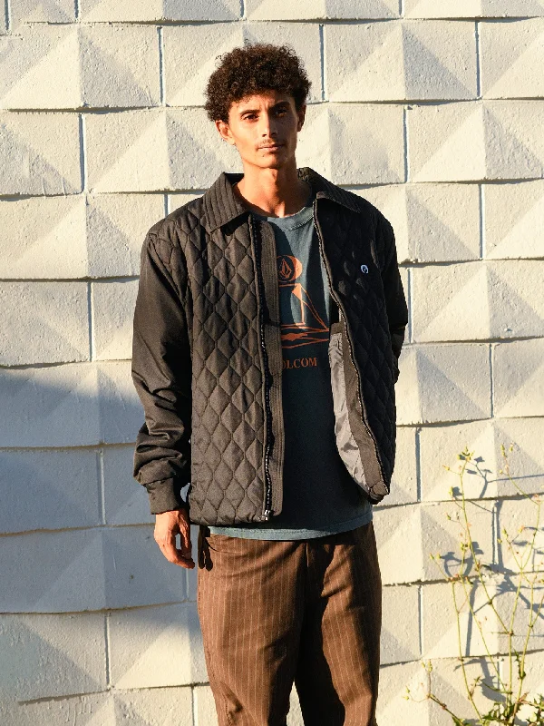 Men jackets with a zip - off sleeves to convert to a vestSkate Vitals Remy S Quilt Jacket - Black Men jackets with a zip - off sleeves to convert to a vestSkate Vitals Remy S Quilt Jacket - Black