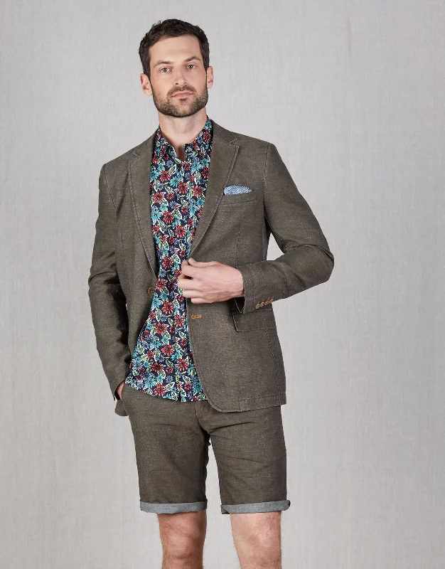 Plus Size Men's Herringbone Patterned Blazer in Grey for a Timeless and Sophisticated AppearanceSplit Brown Birdseye Blazer Plus Size Men's Herringbone Patterned Blazer in Grey for a Timeless and Sophisticated AppearanceSplit Brown Birdseye Blazer