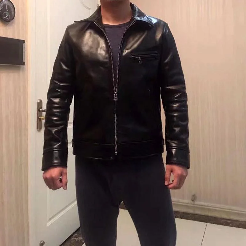 Waterproof men jackets with taped seams for heavy rain protectionStylish Casual Rock and Roll Genuine Horse Leather Jacket for Men Waterproof men jackets with taped seams for heavy rain protectionStylish Casual Rock and Roll Genuine Horse Leather Jacket for Men
