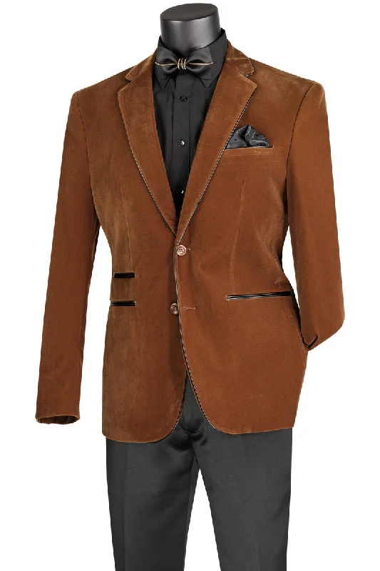 Men's Lightweight Linen - Blend Blazer in Beige for a Casual and Comfortable Summer EnsembleVelourfy Collection: Bourbon Velvet with Faux Leather Trim Single Breasted Slim Fit Blazer Men's Lightweight Linen - Blend Blazer in Beige for a Casual and Comfortable Summer EnsembleVelourfy Collection: Bourbon Velvet with Faux Leather Trim Single Breasted Slim Fit Blazer