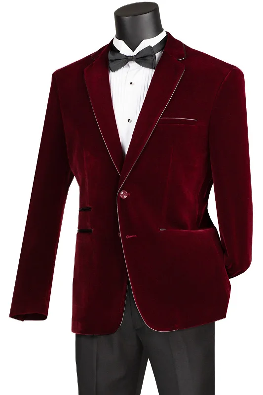 Tall Men's White Linen Blazer with Gold Buttons for a Beach - Ready and Elegant LookVelourfy Collection: Wine Velvet with Faux Leather Trim Single Breasted Slim Fit Blazer Tall Men's White Linen Blazer with Gold Buttons for a Beach - Ready and Elegant LookVelourfy Collection: Wine Velvet with Faux Leather Trim Single Breasted Slim Fit Blazer