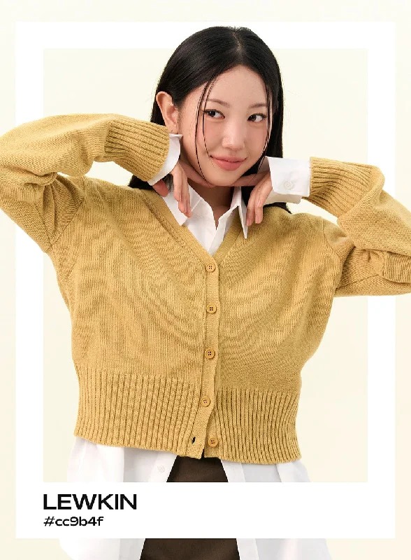 V-Neck Buttoned Cardigan IO317