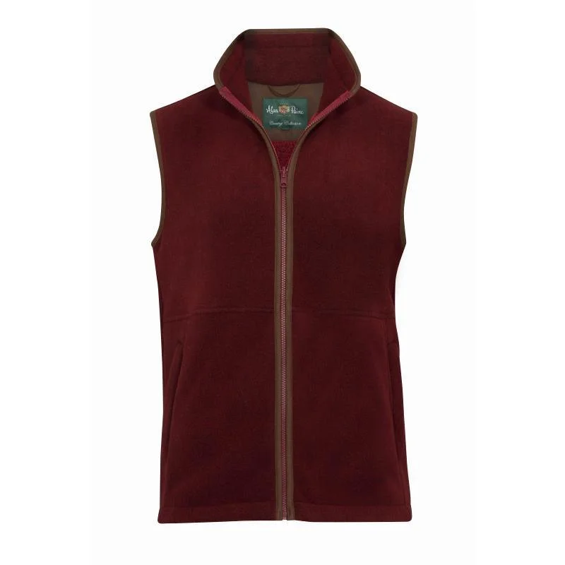 Men fleece quarter - zip pullovers with thumbholesAlan Paine Aylsham Mens Fleece Waistcoat - Bloodstone Men fleece quarter - zip pullovers with thumbholesAlan Paine Aylsham Mens Fleece Waistcoat - Bloodstone