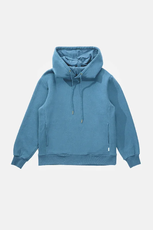 Men fleece - lined denim jackets for a rugged styleClassic Fleece Hood Mineral Blue