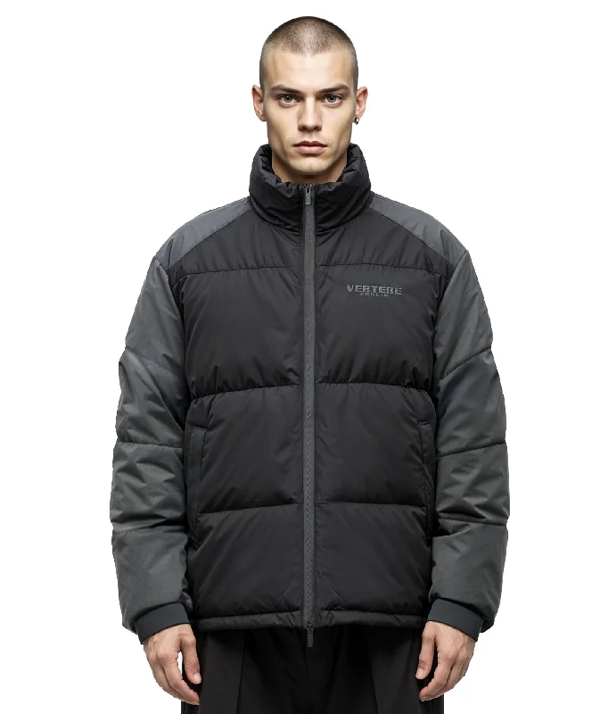 Men fleece thermal shirts for layering in winterPATCHES PUFFER JACKET - BLACK
