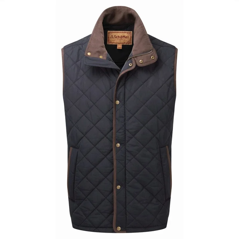 Men fleece - trimmed parkas for extreme cold conditionsSchoffel Barrowden Quilted Mens Gilet - Midnight Men fleece - trimmed parkas for extreme cold conditionsSchoffel Barrowden Quilted Mens Gilet - Midnight
