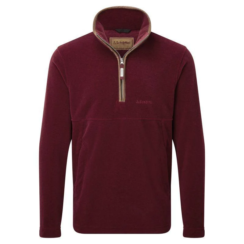 Men fleece - lined denim jackets for a rugged styleSchoffel Berkeley 1/4 Zip Fleece - Claret Men fleece - lined denim jackets for a rugged styleSchoffel Berkeley 1/4 Zip Fleece - Claret