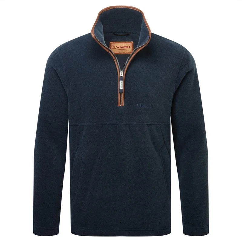 Men fleece - trimmed flannel shirts for a rustic charmSchoffel Berkeley 1/4 Zip Fleece - Petrol Blue Men fleece - trimmed flannel shirts for a rustic charmSchoffel Berkeley 1/4 Zip Fleece - Petrol Blue