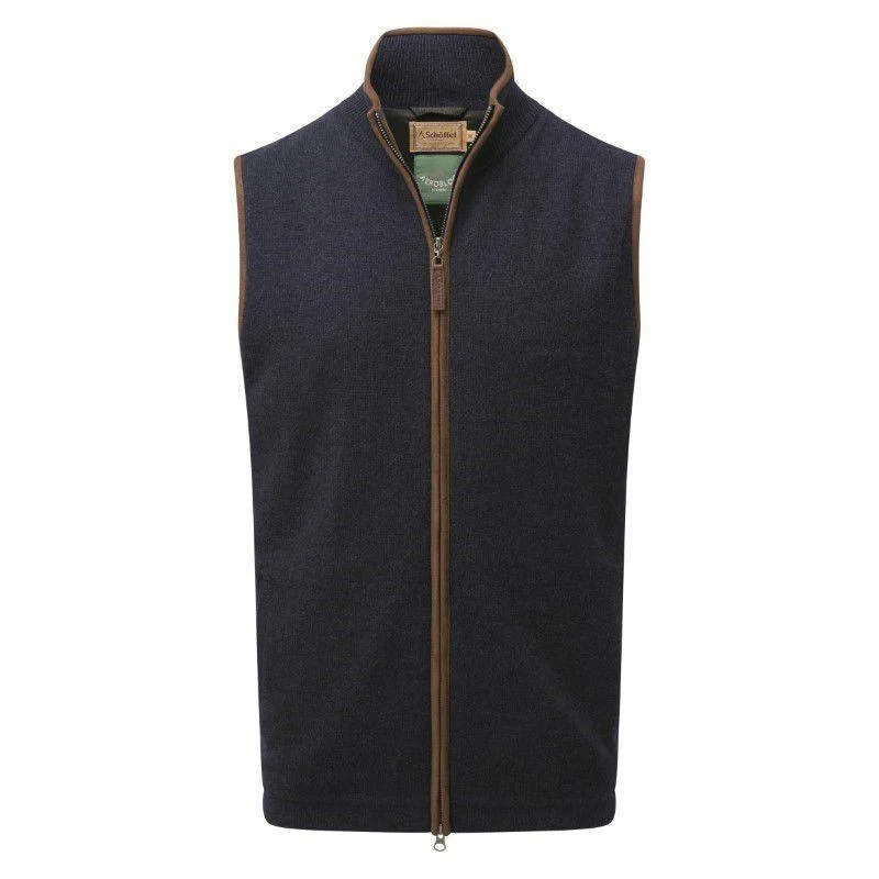 Men fleece thermal shirts for layering in winterSchoffel Lambswool Aerobloc Gilet - Navy