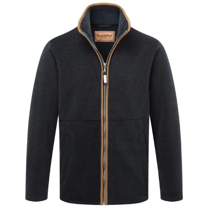 Men fleece - lined leather jackets for a luxurious feelSchoffel Mens Cottesmore Fleece Jacket - Navy Men fleece - lined leather jackets for a luxurious feelSchoffel Mens Cottesmore Fleece Jacket - Navy