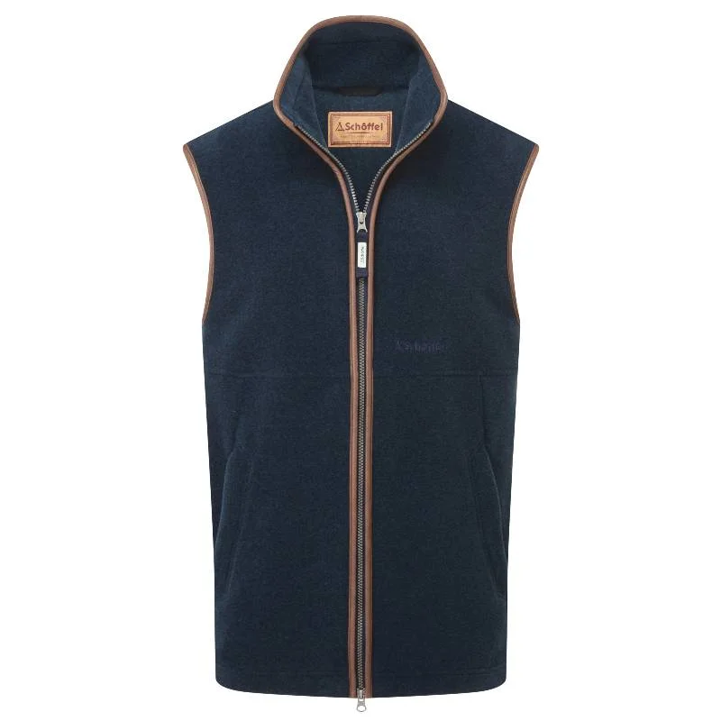 Men fleece lined joggers for cold - weather comfortSchoffel Oakham Fleece Gilet - Petrol Blue
